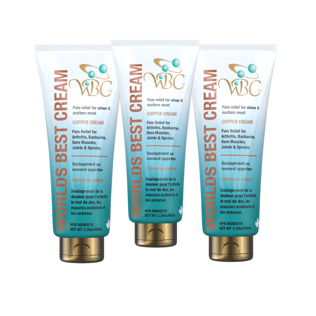 Worlds Best Cream Arthritis Pain Relief - 65mL Tube 3 Pack