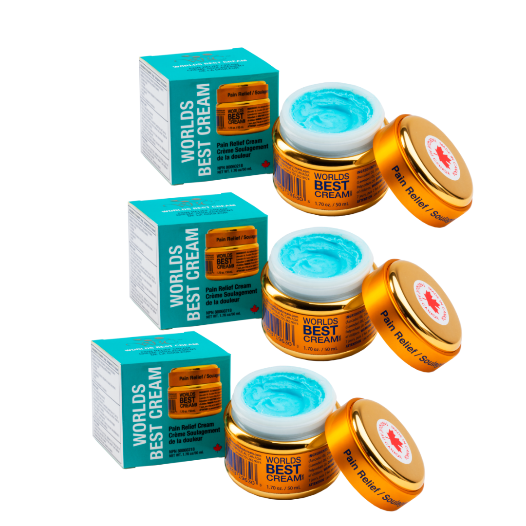 Worlds Best Cream Arthritis Pain Relief Cream-50mL Jar 3 Pack